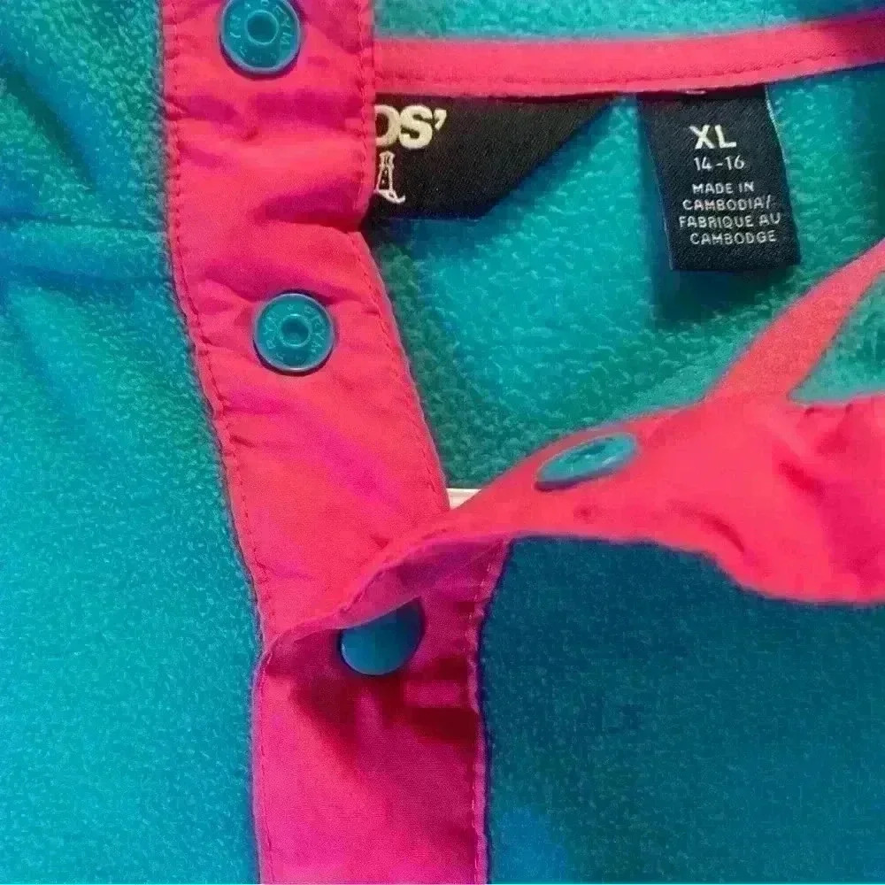 Girls Lands End fleece pull over - Picture 4 of 8